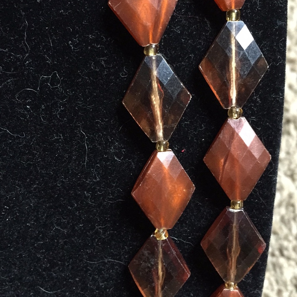 Vintage West Germany two tone bead necklace - Picture 2 of 6